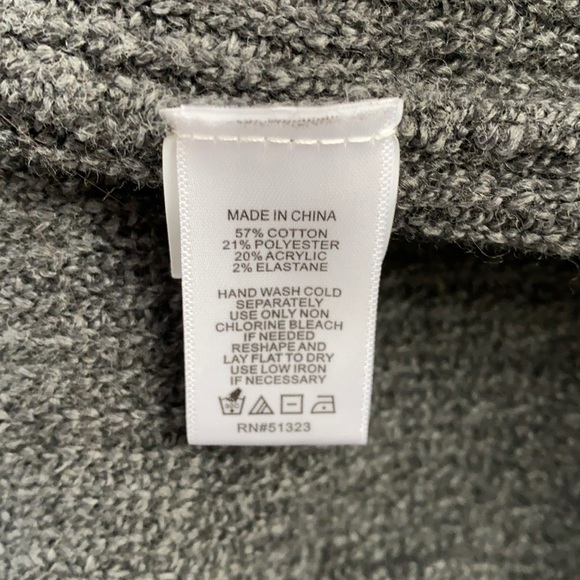 1. State Keyhole Gray Ribbed Sweater - Picture 6 of 6